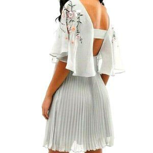 Modern ASOS Pleated Floral Embellished Open back